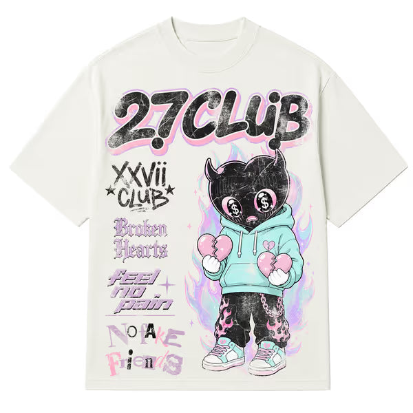 27 Club - Never Me Never - Vintage White Tee