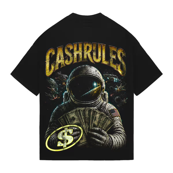 Cash Rules - Money Mission - Jet Black Tee