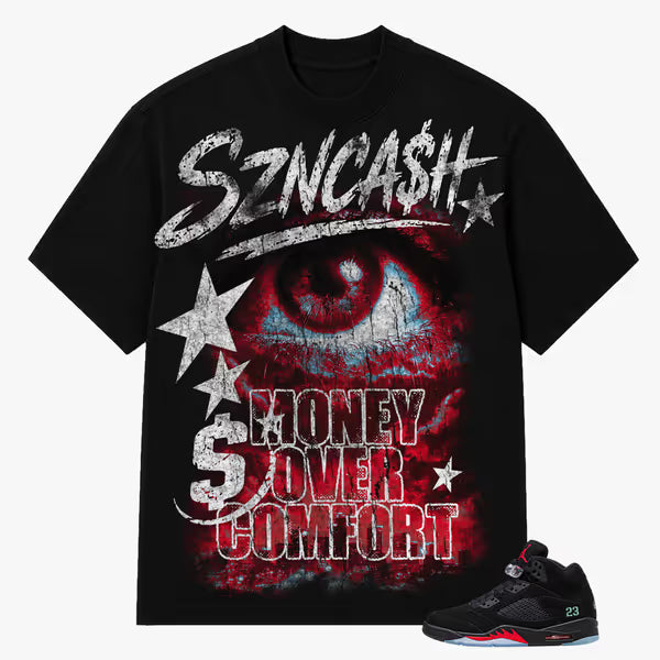 SZN - Money Over Comfort - Black Tee