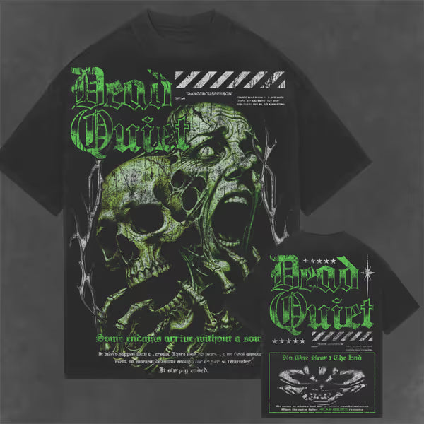 Dead Quiet - No One Heard The End - Black Enzyme Wash Tee