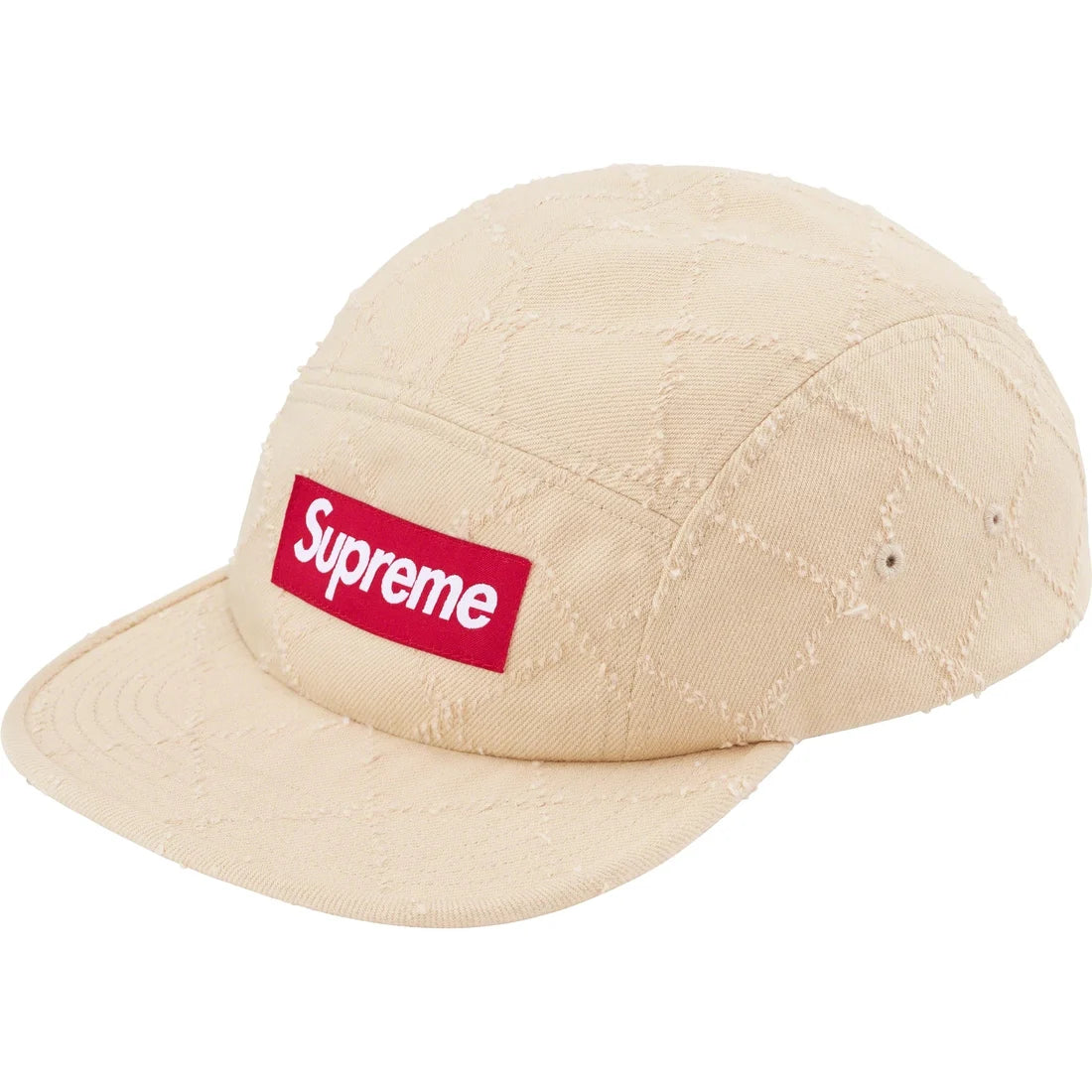 Supreme Punched Denim Camp Cap (FW23)- Dyed Beige