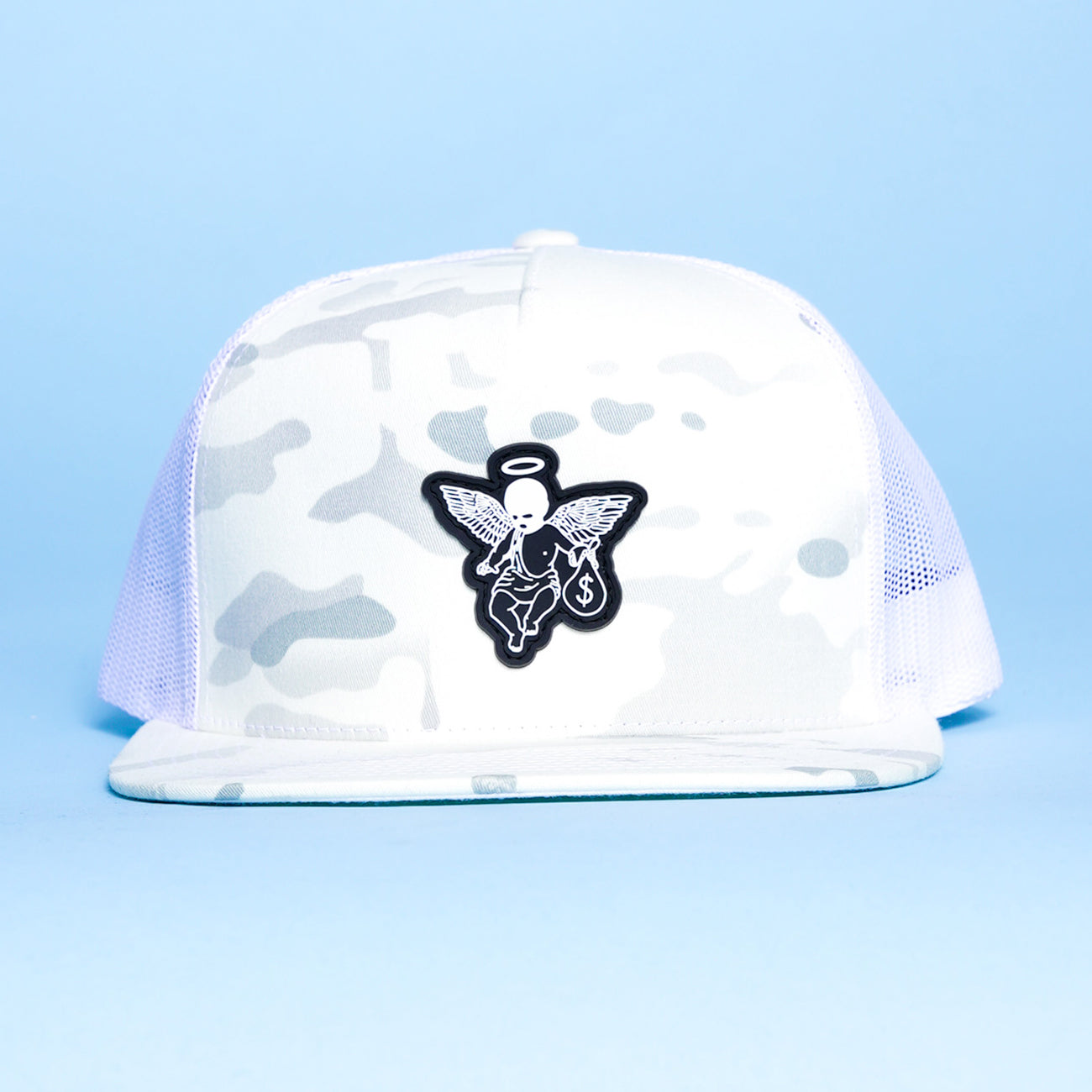MM Angel RP White Camo Trucker Hat
