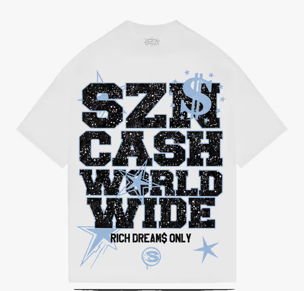 SZN -  Rich Dreams Only - White Tee