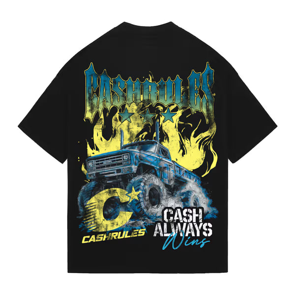 Cash Rules - Road To Riches - Jet Black Tee