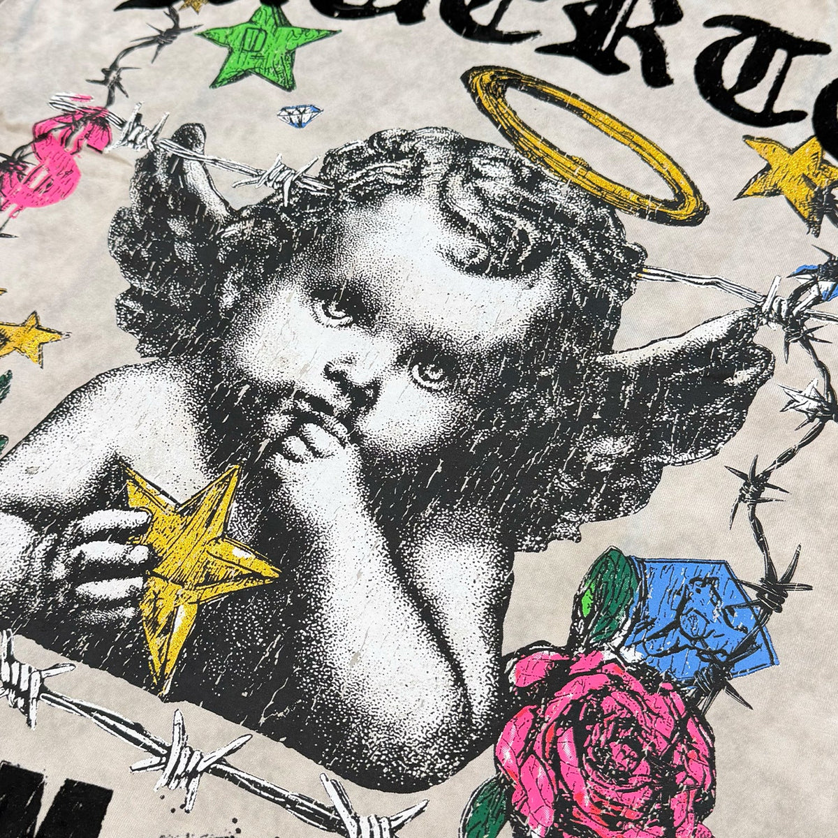 Get Money Angel - Bone Tee