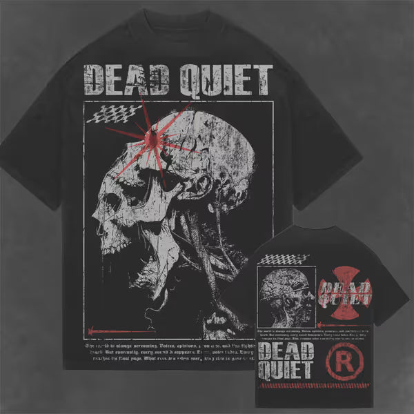 Dead Quiet - Skull Screams - Jet Black Tee