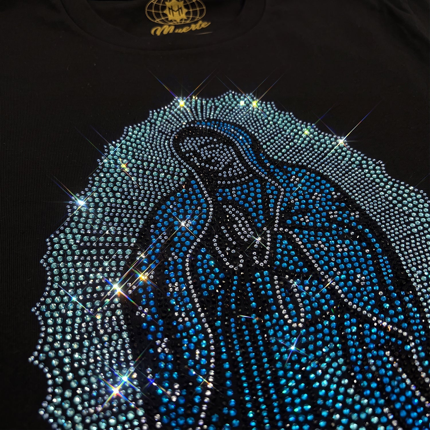 La Reina VM Blue Rhinestone Tee