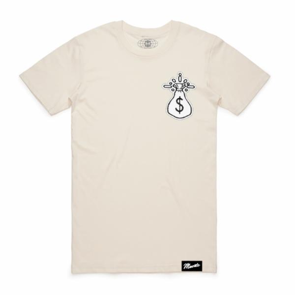 Money Bag Chenille Patch Tee -Natural