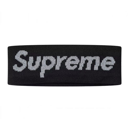 Supreme New Era Reflective Logo Headband -Black