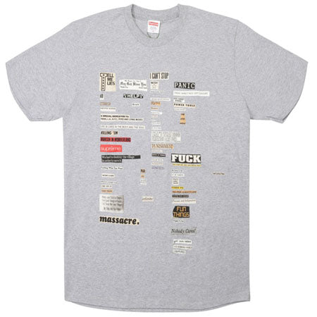 Supreme Cutouts Tee- Heather Grey