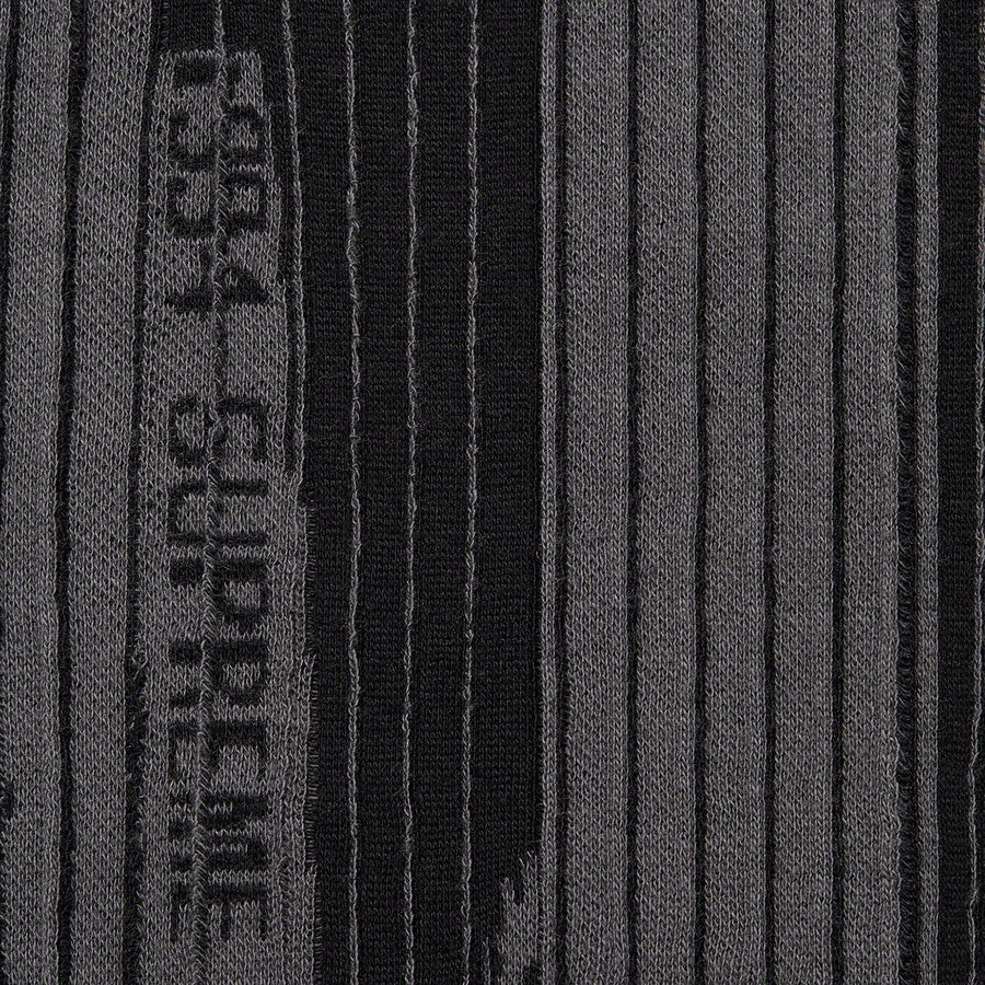 Supreme Textured Stripe Crewneck- Black