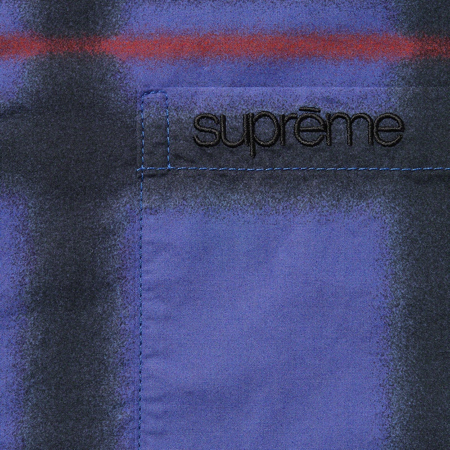 Supreme Spray Tartan Shirt- Blue
