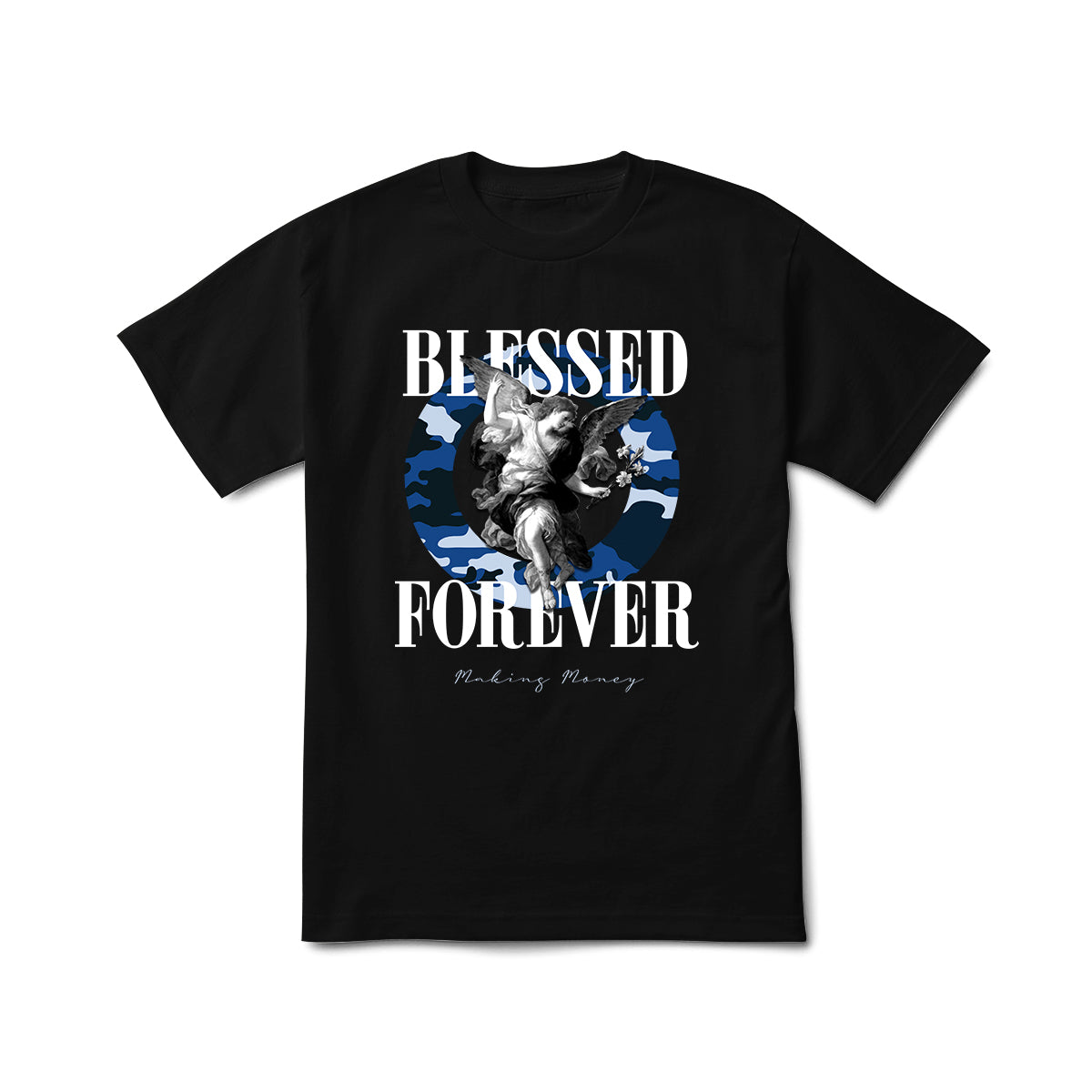 Blessed Camo Angel Navy