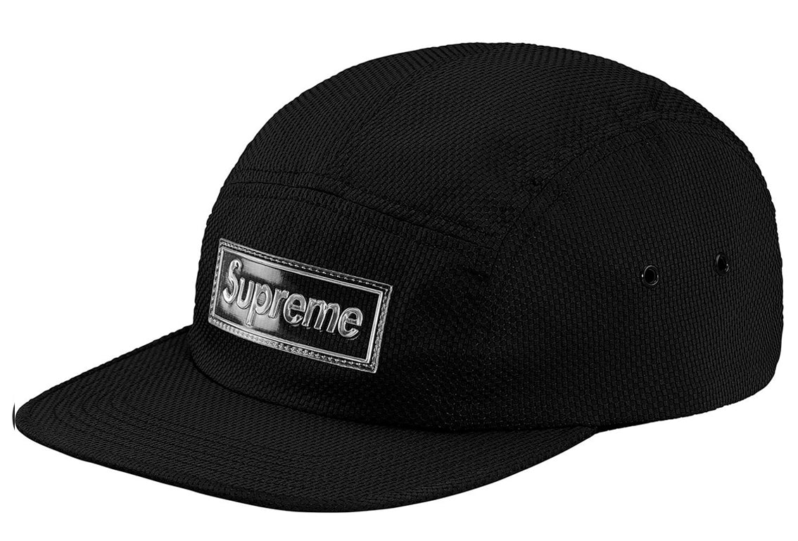 Supreme Nylon Pique Camp Cap- Black