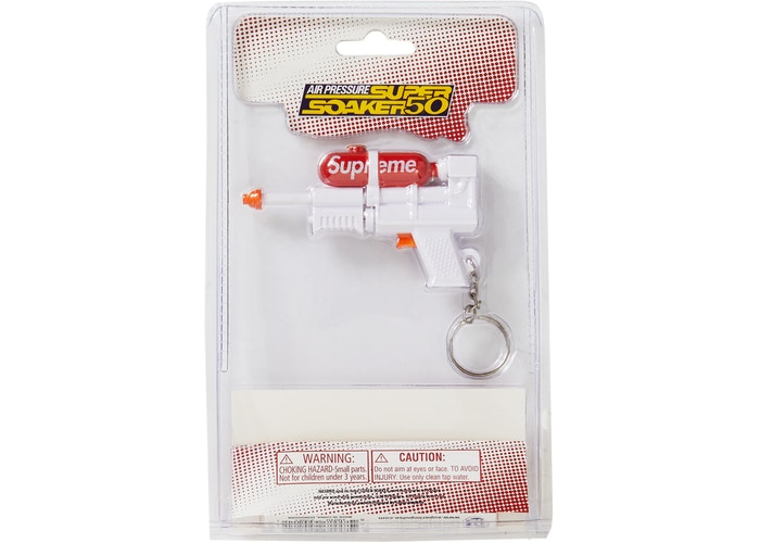 Supreme Super Soaker 50 Water Blaster Keychain- White