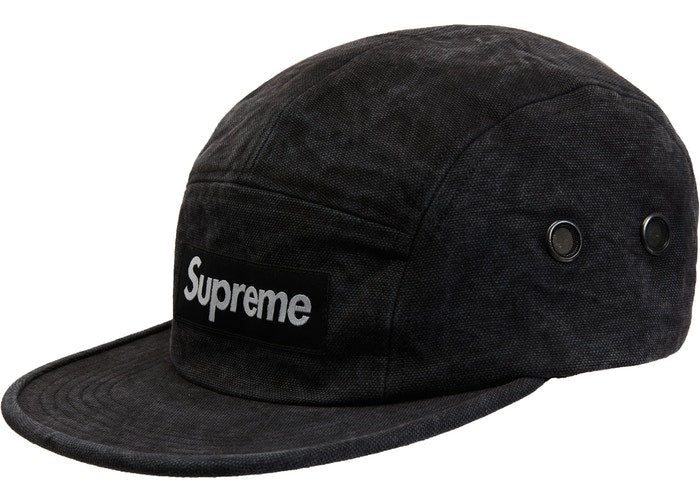 Supreme Washed Canvas Camp Cap (FW19)- Black
