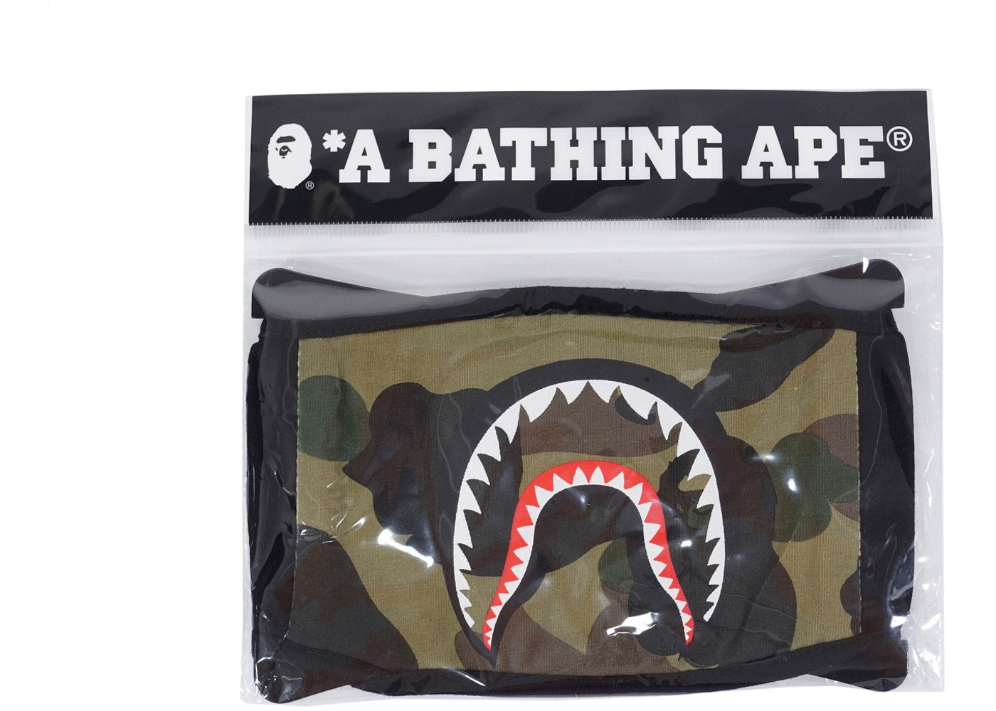 Bape 1st Camo Shark Face Mask Green