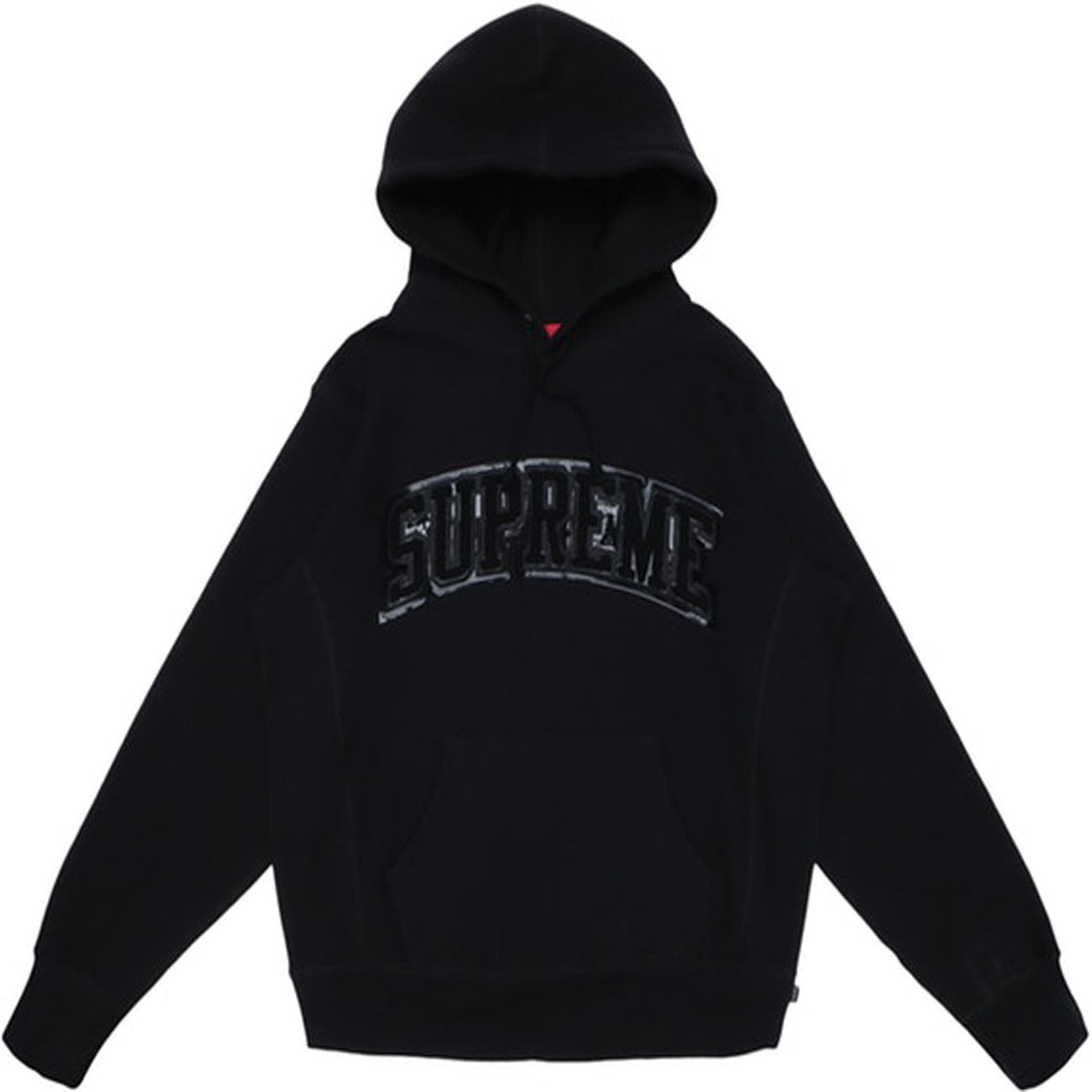 Supreme Chenille Hooded Sweatshirt- Black