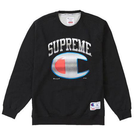 Supreme Champion Chrome Crewneck- Black