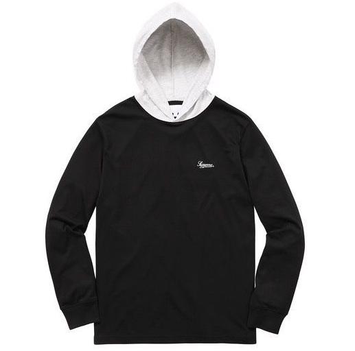 SUPREME Contrast hooded L/S top