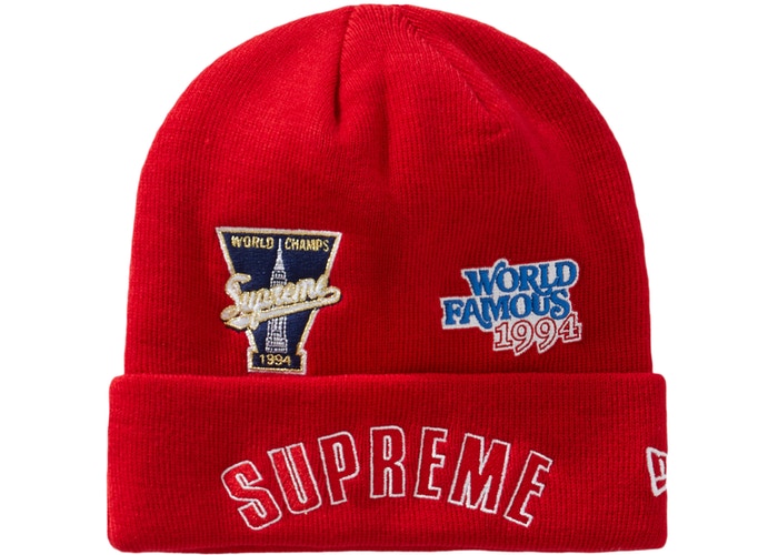 Supreme New Era Championship Beanie- Red