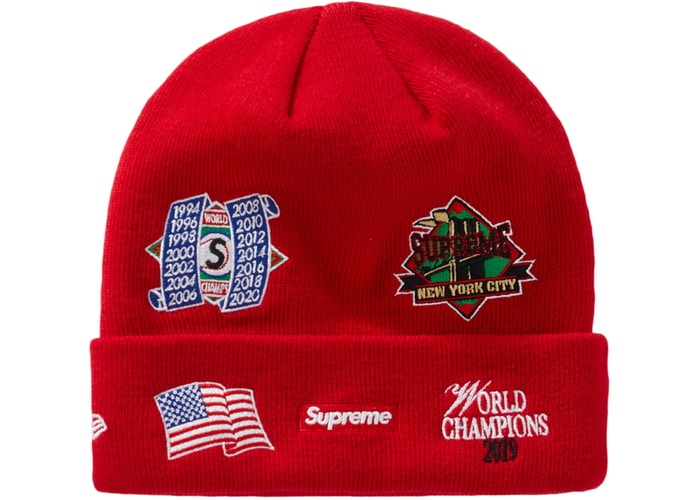 Supreme New Era Championship Beanie- Red