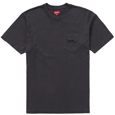 Supreme Overdyed Pocket Tee- Black