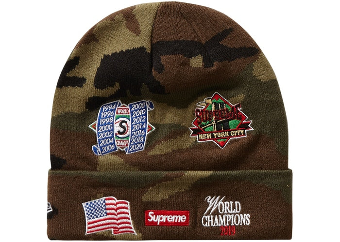 Supreme New Era Championship Beanie- Woodland Camo