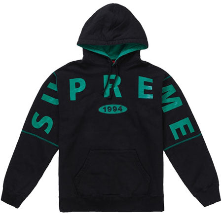 Supreme Spread Logo Hooded Sweatshirt- Black