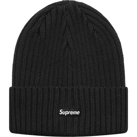 Supreme Overdyed Ribbed Beanie- Washed Black