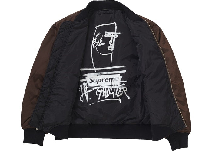 Supreme Jean Paul Gaultier Reversible Backpack MA-1- Brown