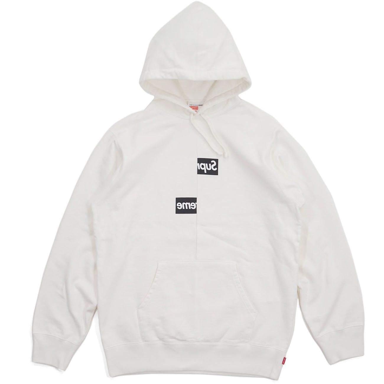 Supreme Comme des Garcons SHIRT Split Box Logo Hooded Sweatshirt- White