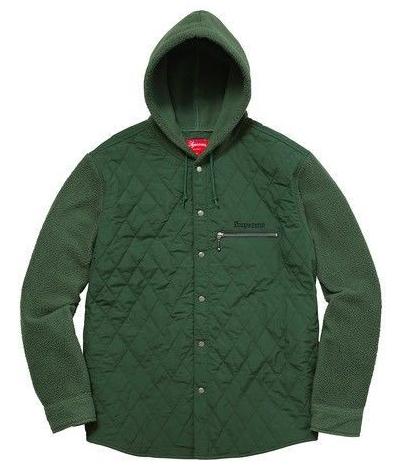 Supreme Hooded Fleece Nylon Shirt