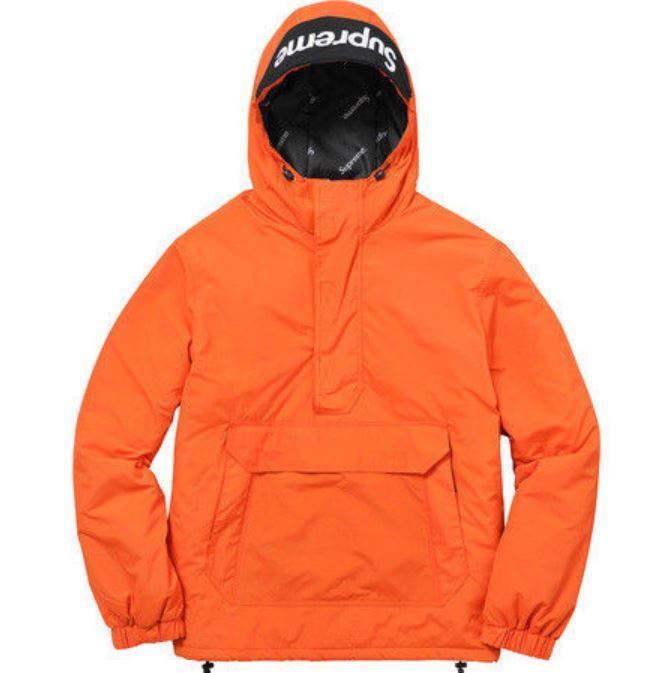 Supreme Hooded Logo Half Zip Pullover