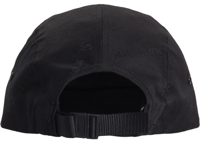 Supreme Jacquard Logos Twill Camp Cap- Black