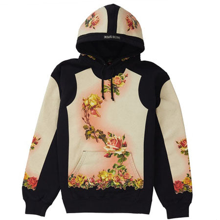 Supreme Jean Paul Gaultier Floral Print Hooded Sweatshirt- Black