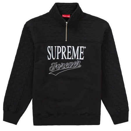 Supreme Forever Half Zip Sweatshirt- Black