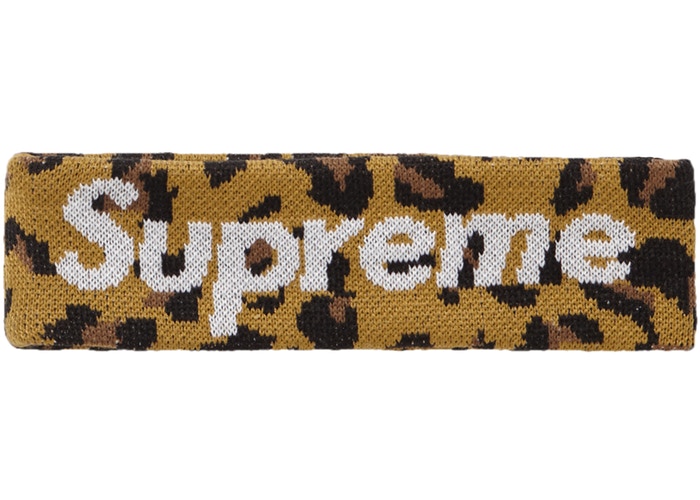 Supreme New Era Big Logo Headband (FW18)- Leopard