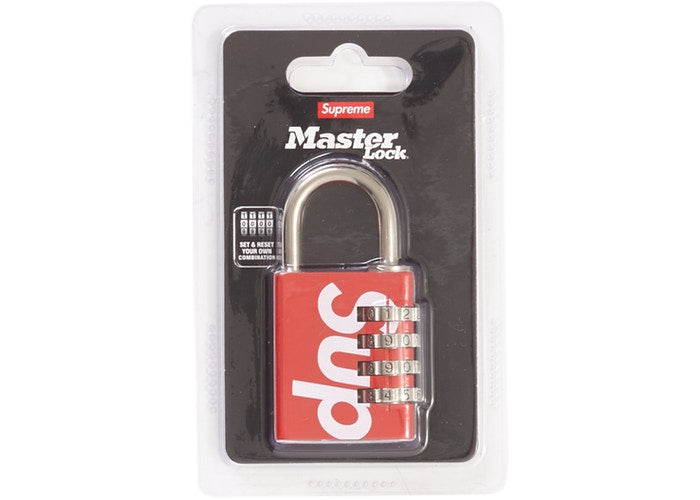 Supreme Masterlock Numeric Lock- Red