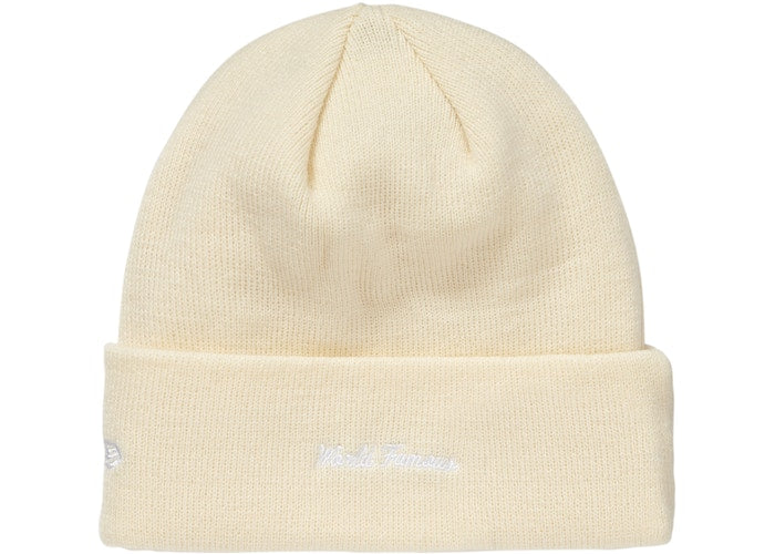 Supreme New Era Box Logo Beanie (FW18)- Natural