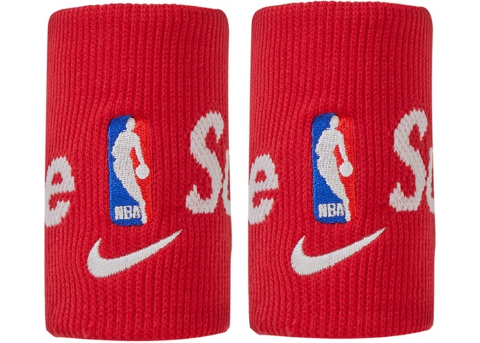 Supreme Nike NBA Wristbands (Pack Of 2)- Red