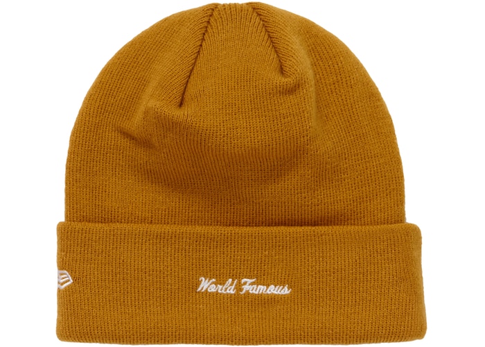 Supreme New Era Box Logo Beanie (FW18)- Mustard