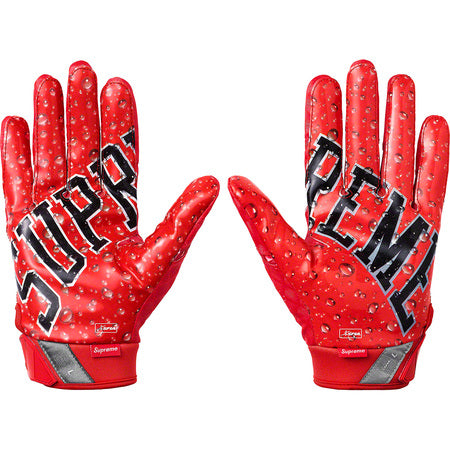 Supreme Nike Vapor Jet 4.0 Football Gloves- Red