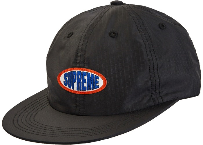 Supreme Oval Label 6-Panel- Black