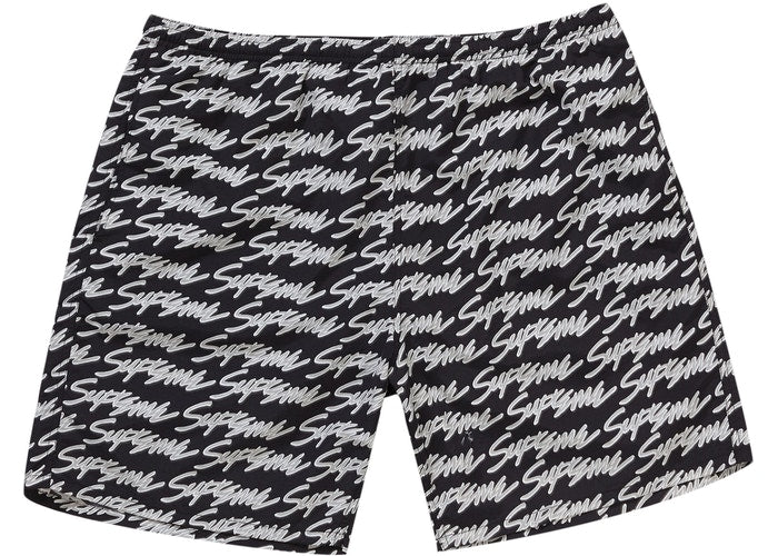 Supreme Signature Script Logo Water Short- Black