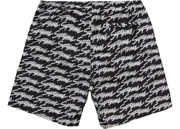 Supreme Signature Script Logo Water Short- Black