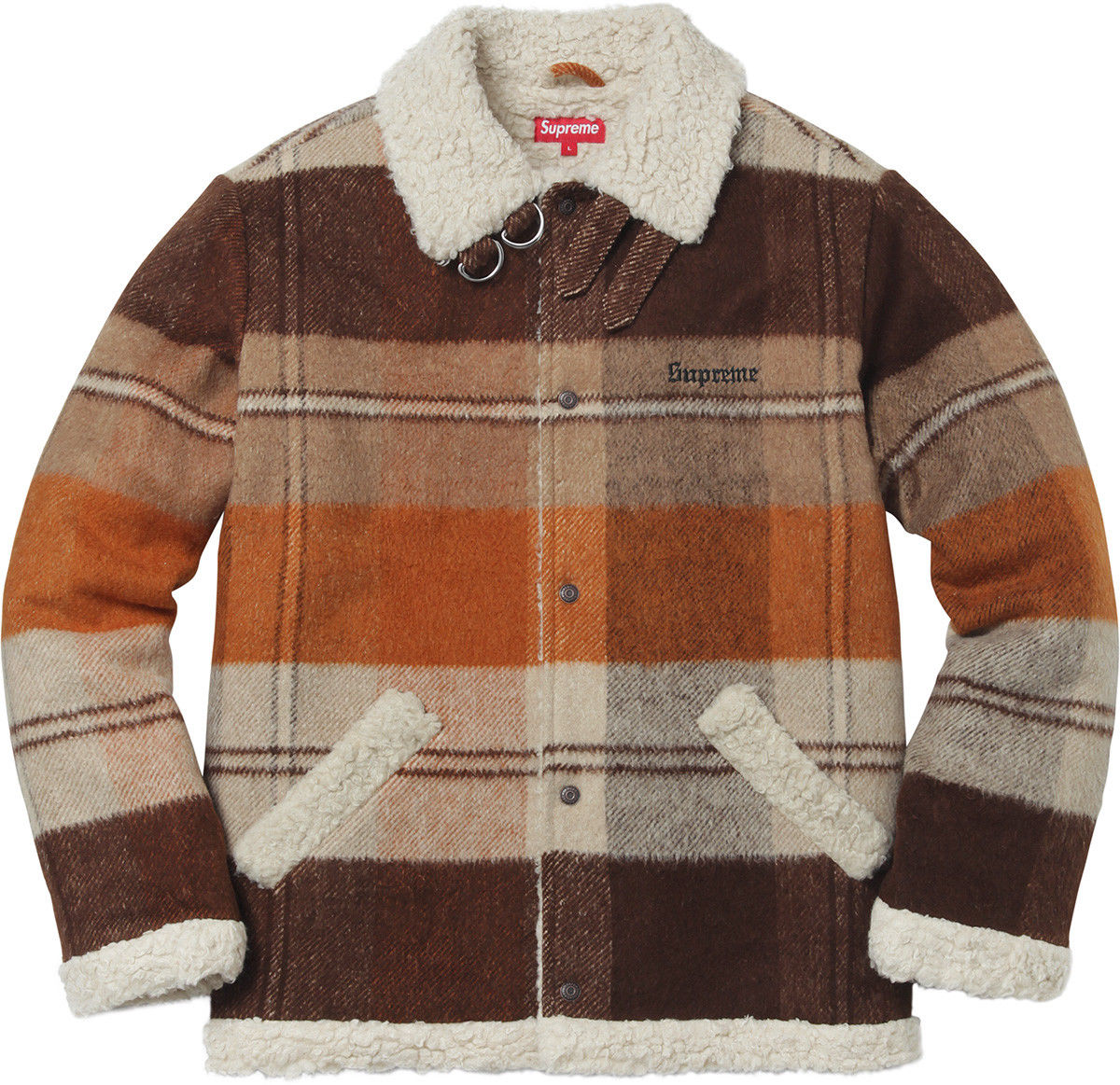 Supreme Plaid Shearling Bomber