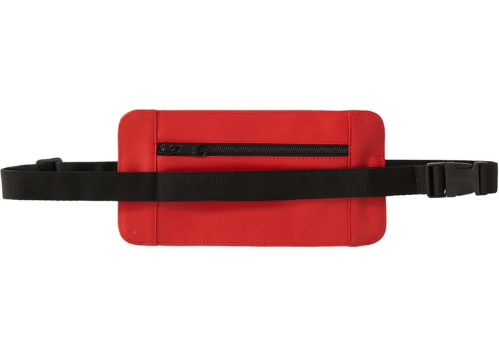Supreme Leather Waist/Shoulder Pouch- Red