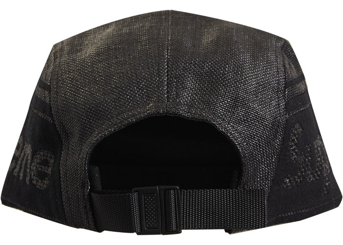 Supreme Raffia Woven Logo Camp Cap- Black
