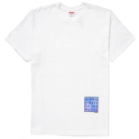 Supreme Middle Finger to the World Tee- White